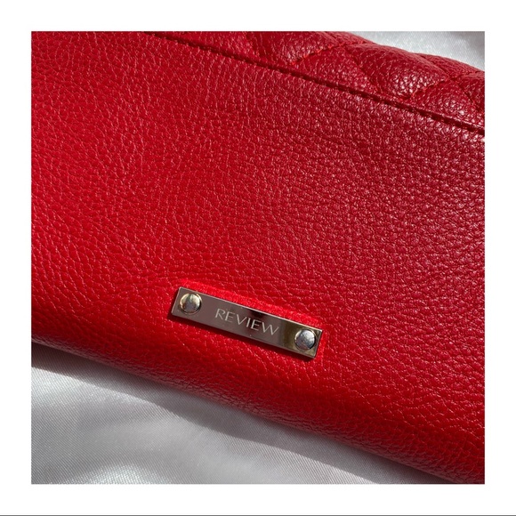 REVIEW Red Quilted Bow Large Wallet - Picture 3 of 6